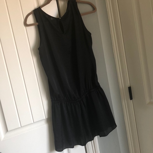 Sassy Black Satin Studded Dress - Picture 5 of 5